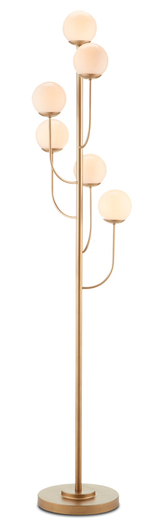 Currey & Company 72" Farnsworth Brass 6-Light Floor Lamp