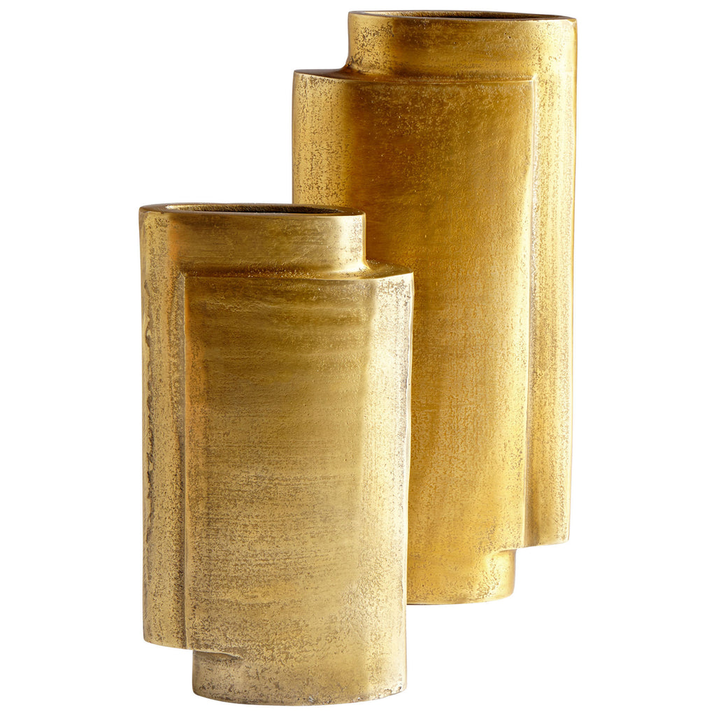 A Step Up Vase - Antique Brass - Small | Cyan Design
