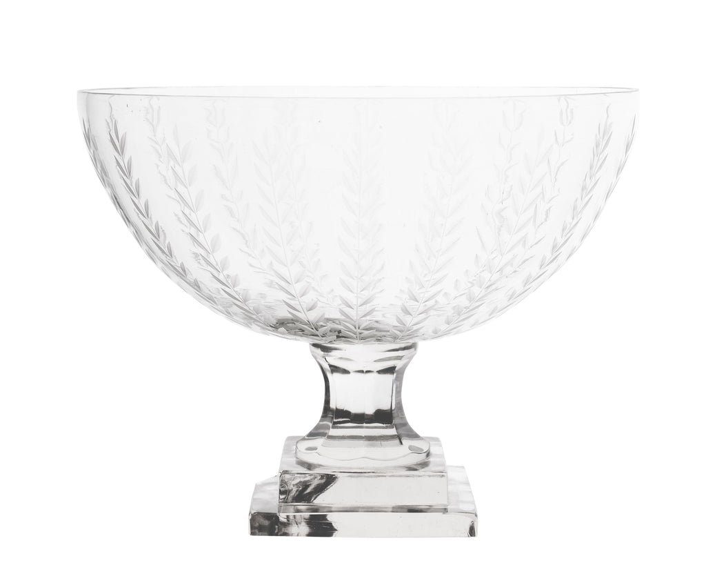 Vertical Leaf Glass Centerpiece Bowl | Enchanted Home - GLA088