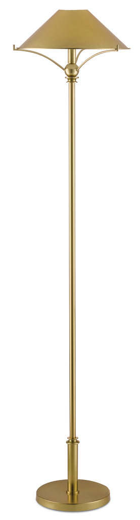 Currey & Company 58.75" Maarla Brass Floor Lamp