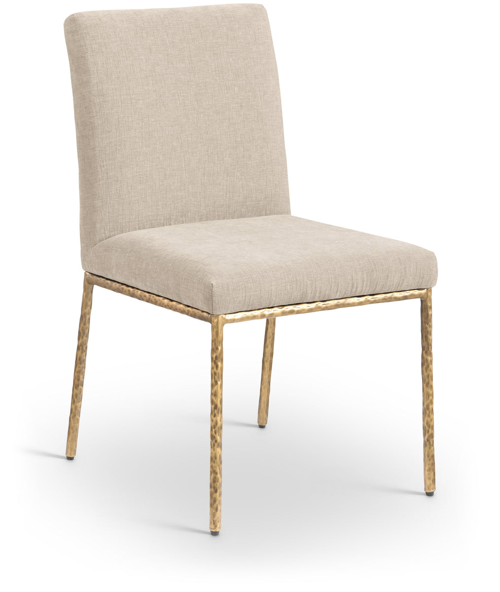 Reeves Beige Chenille Fabric Upholstered Dining Side Chair (Set of