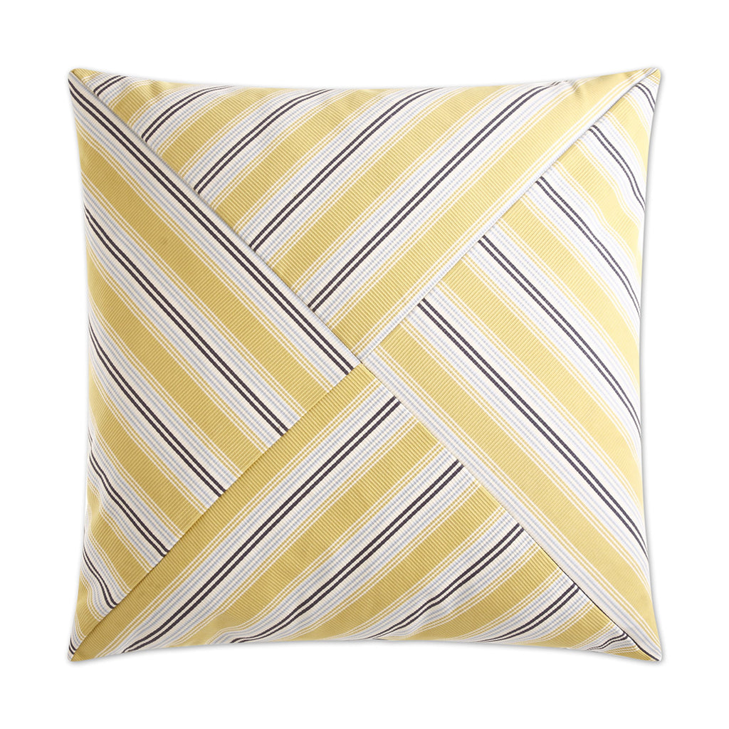 Ottoman Stripe Decorative Throw Pillow - Yellow | DV Kap