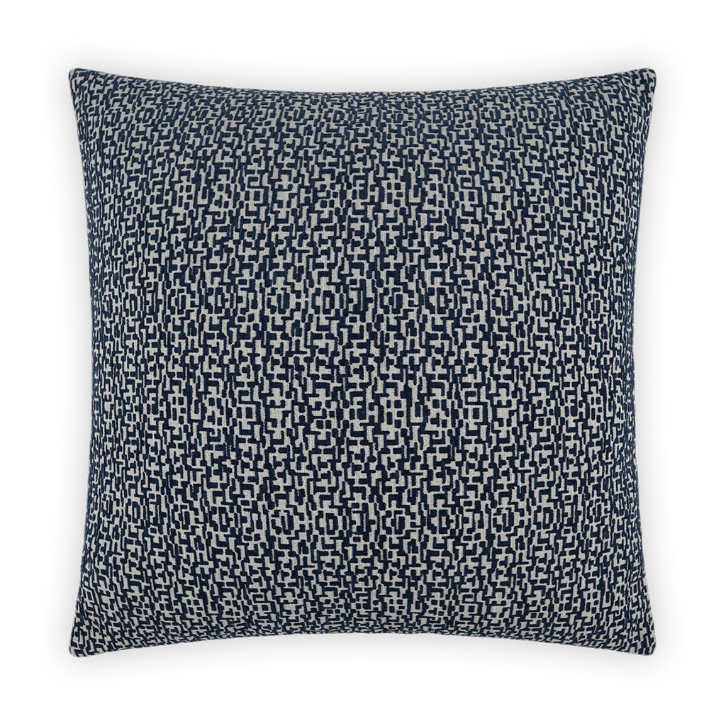 Code Decorative Throw Pillow - Navy | DV Kap