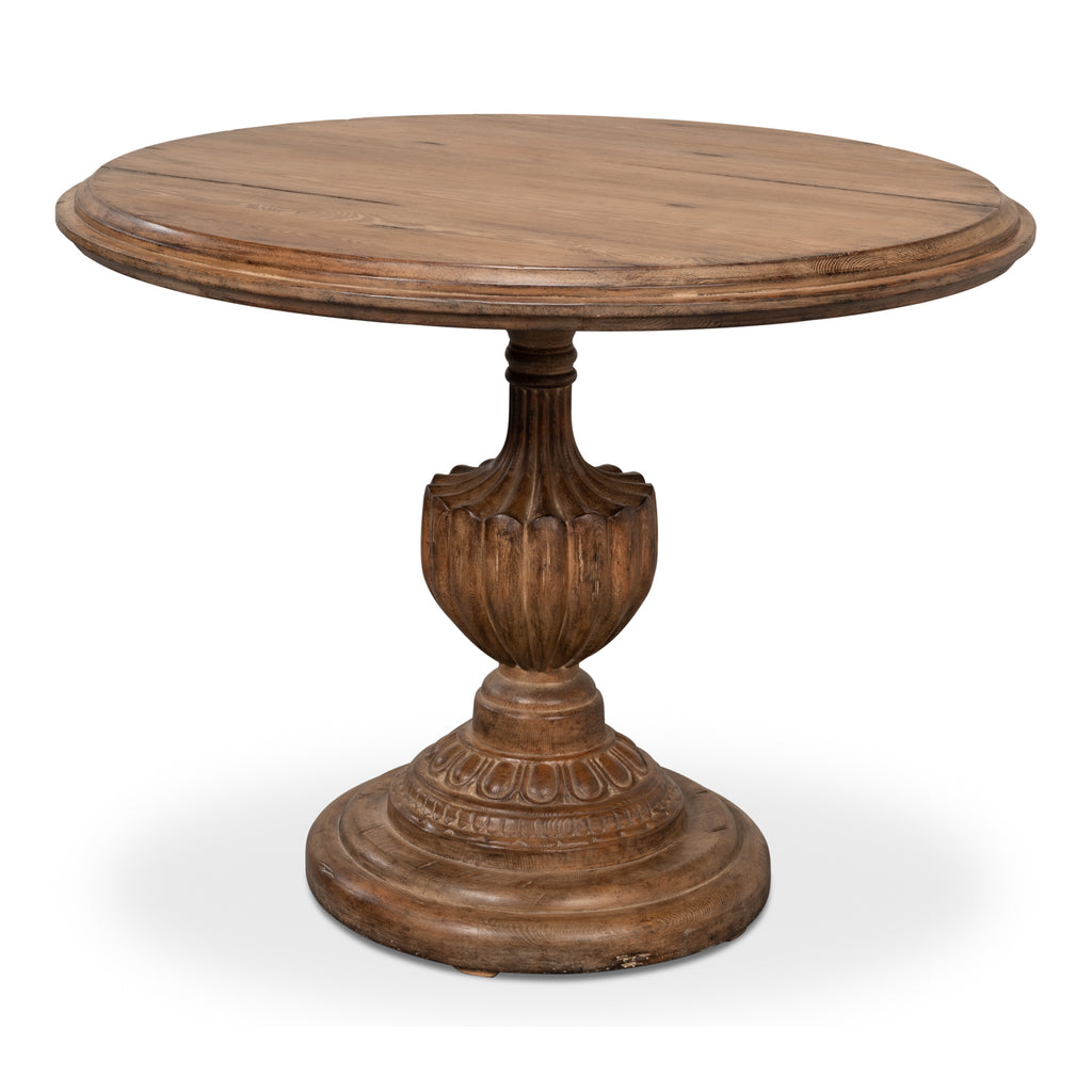 Renaissance Pedestal Dining Table 40"Top | Sarreid Ltd - 52766