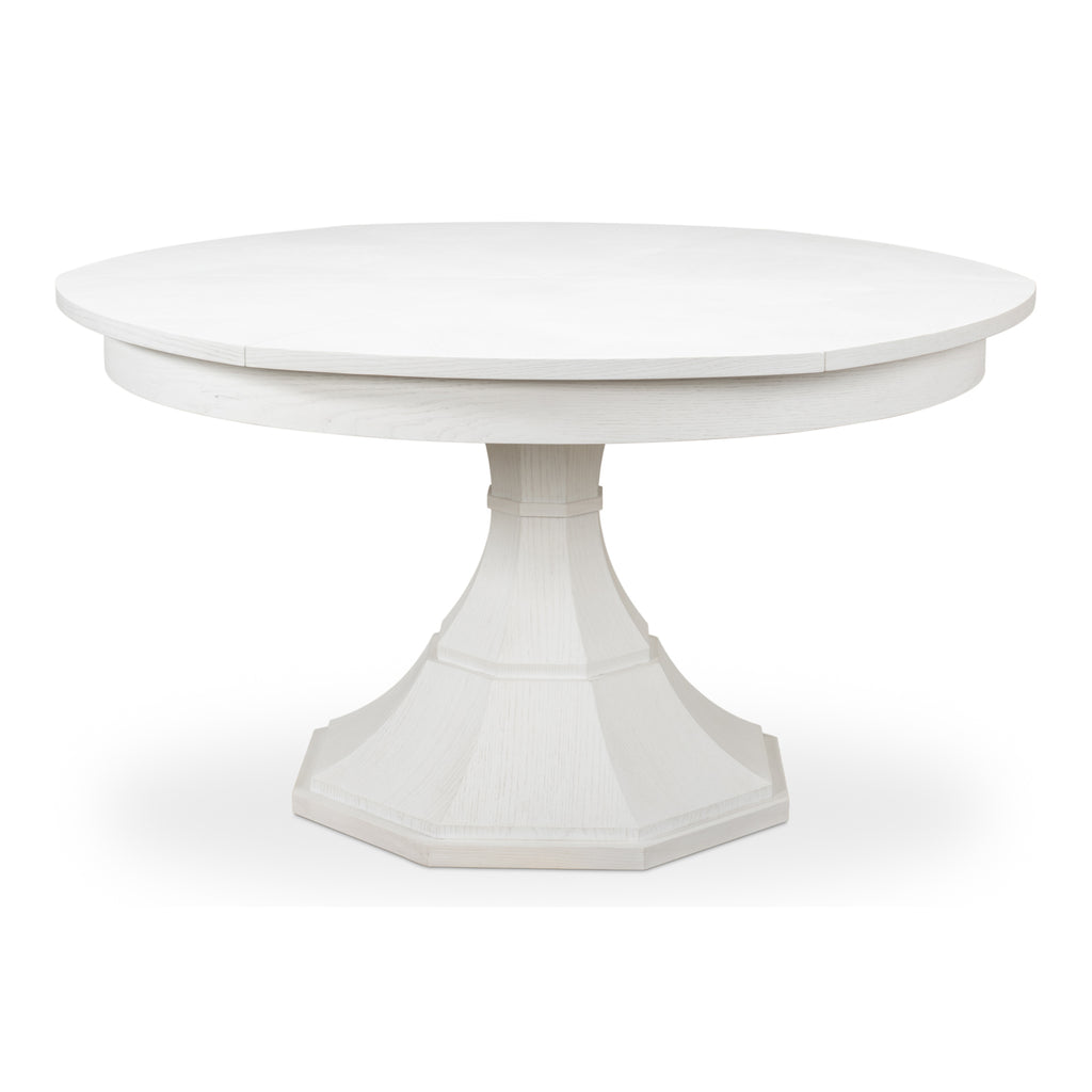Giselle Jupe Table Med Working White | Sarreid Ltd - 78-163-5