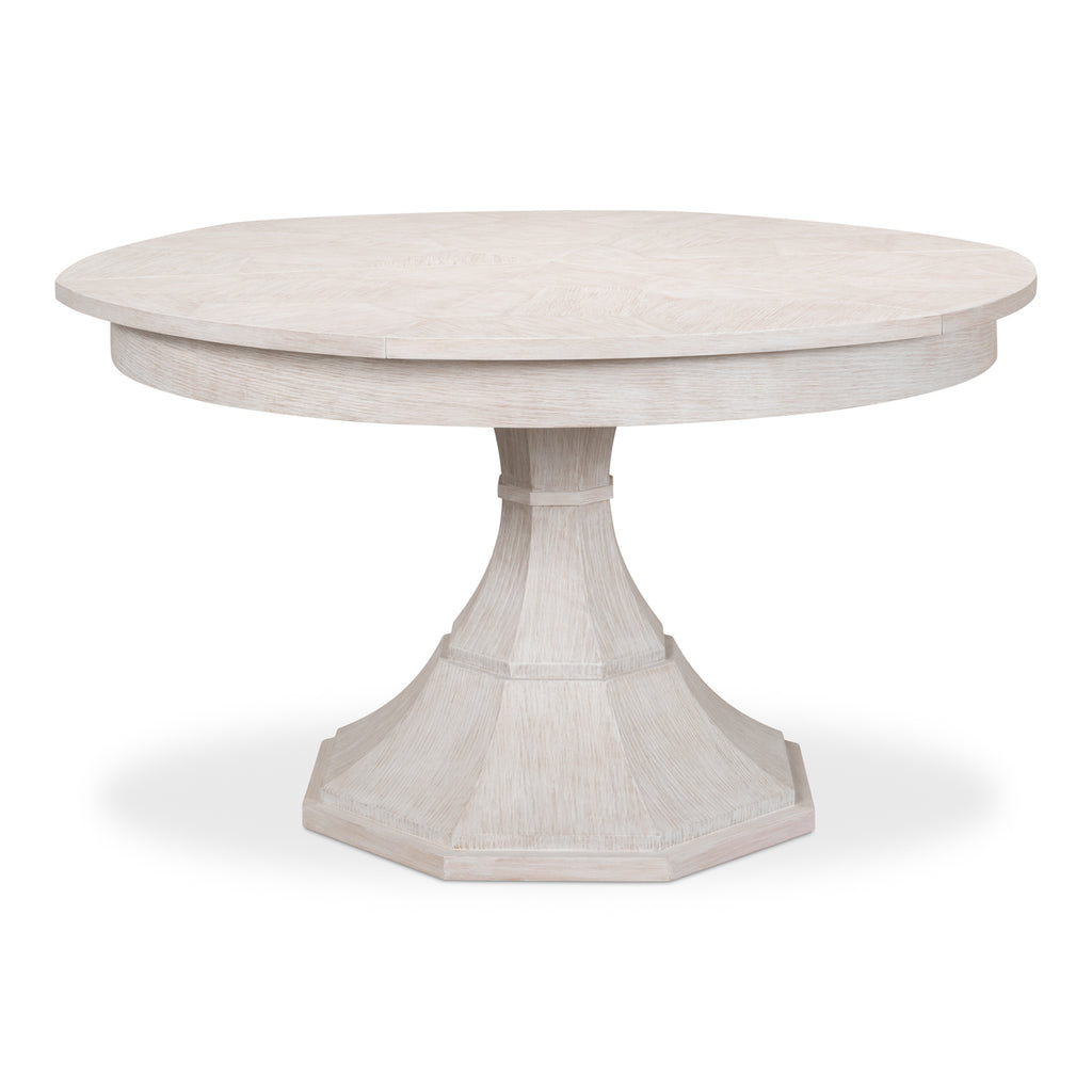Giselle Jupe Table Med Whitewash White | Sarreid Ltd - 78-163-6