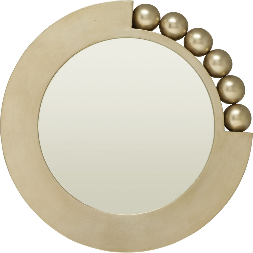 Round Silver Leaf Cast Resin Mirror | Maitland Smith - 8218-28