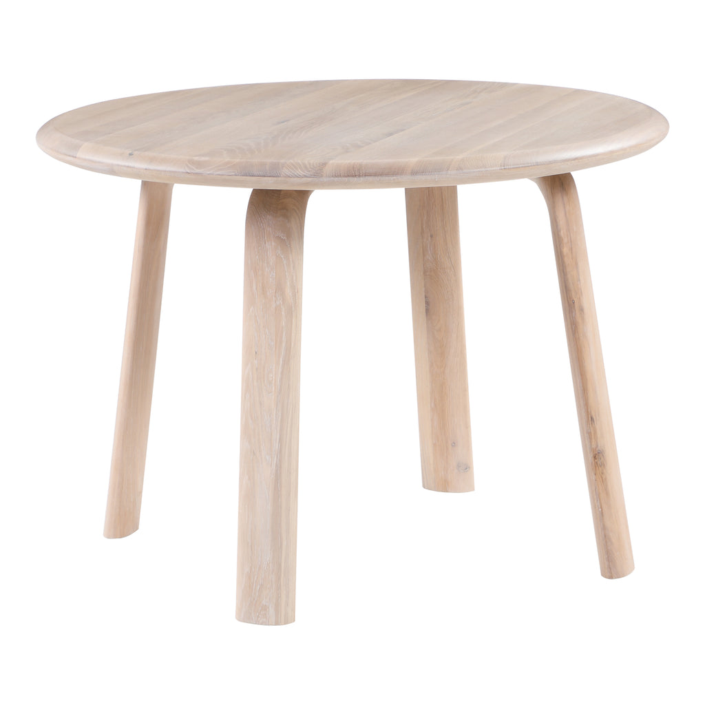 Malibu Round Dining Table White Oak | Moe's Furniture - BC-1047-18