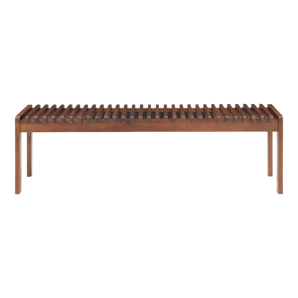 Rohe Walnut Bench Natural | Moe's Furniture - BC-1114-03