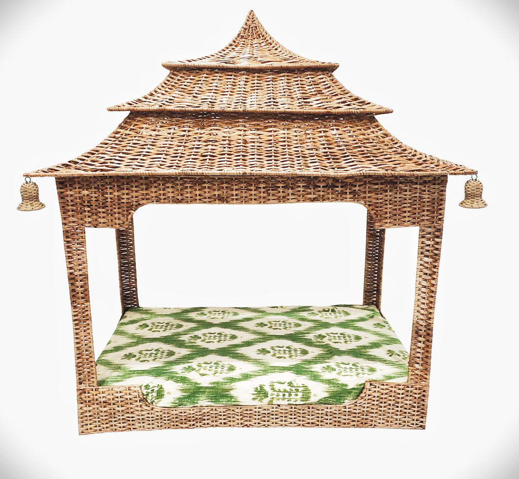 Wicker Pagoda Dog Bed | Enchanted Home - GLA071