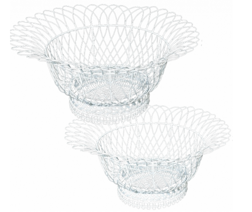 Incredible New White French Wire Basket (Medium)  | Enchanted Home - GLA112
