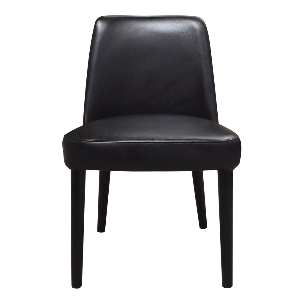 Fitch Leather Dining Chair Black-Set Of Two | Moe's Furniture - GO-1005-02