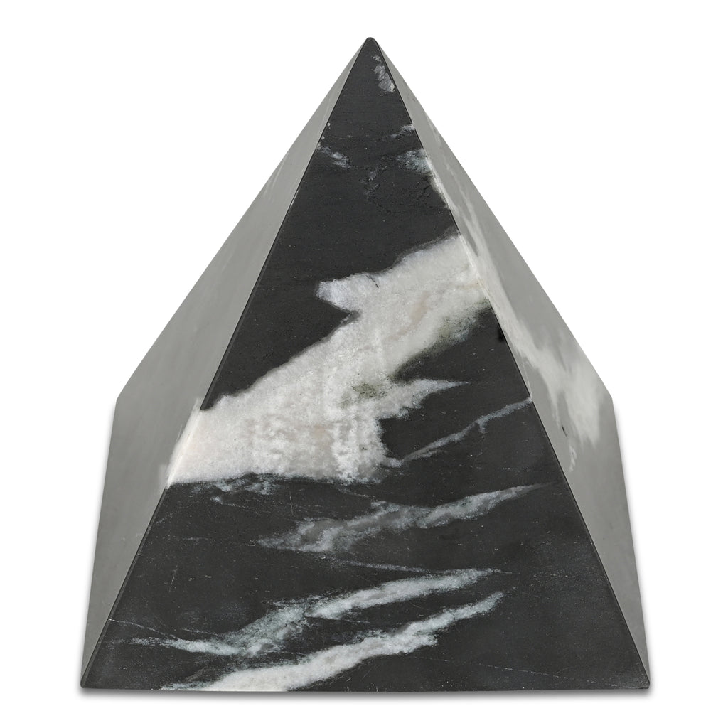 Alma Pyramid Tabletop Accent Black Marble | Moe's Furniture - GZ-1174-02