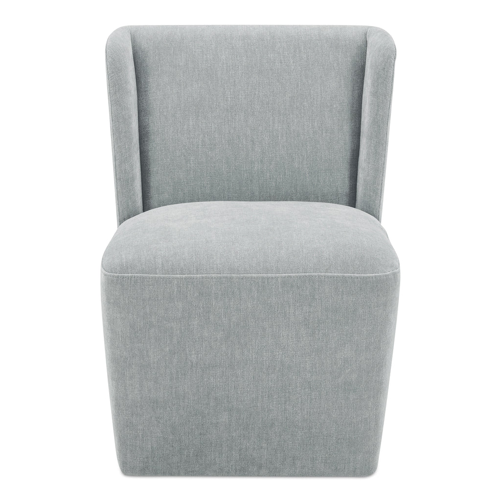 Cormac Rolling Dining Chair Performance Fabric Slate Green | Moe's Furniture - KQ-1035-16