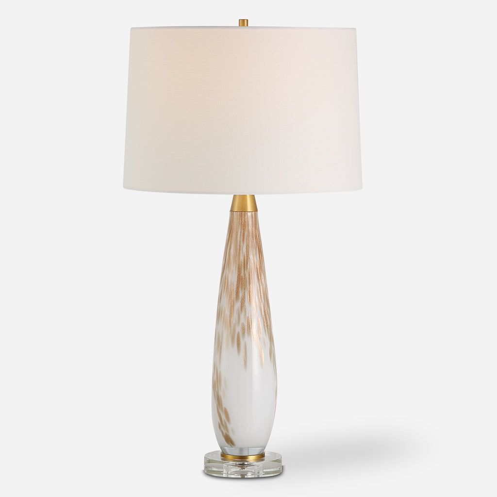 Uttermost Lyra White & Gold Table Lamp - 30262