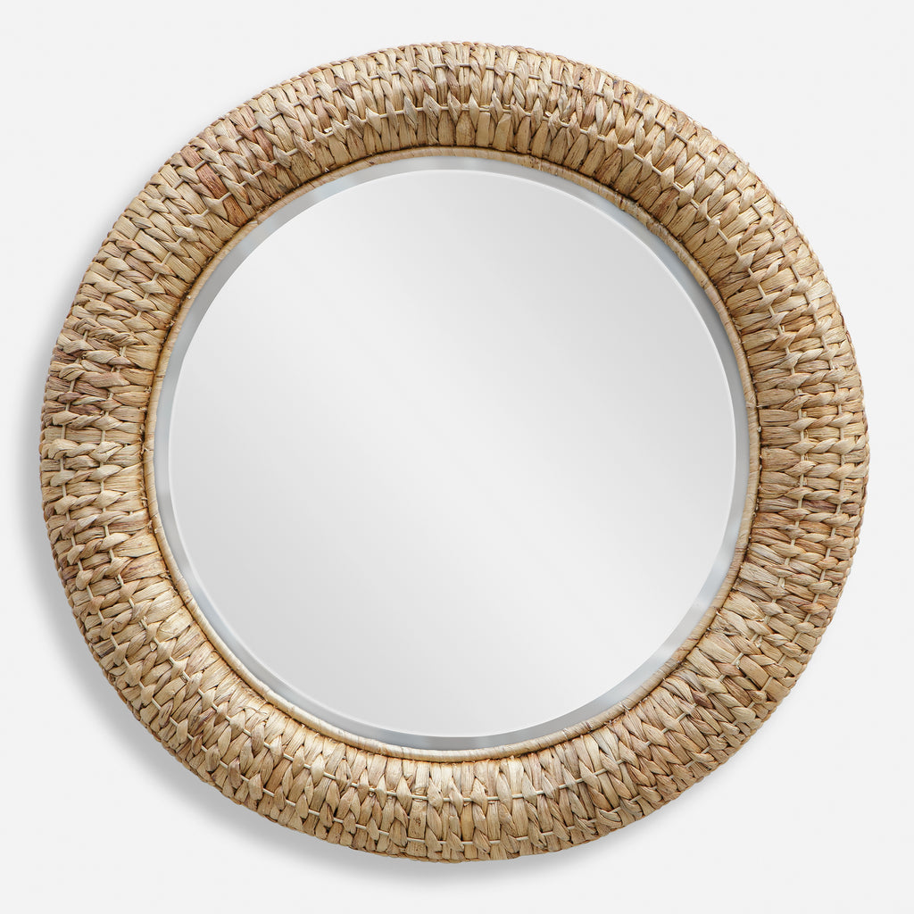Uttermost Twisted Seagrass Round Mirror - 08179
