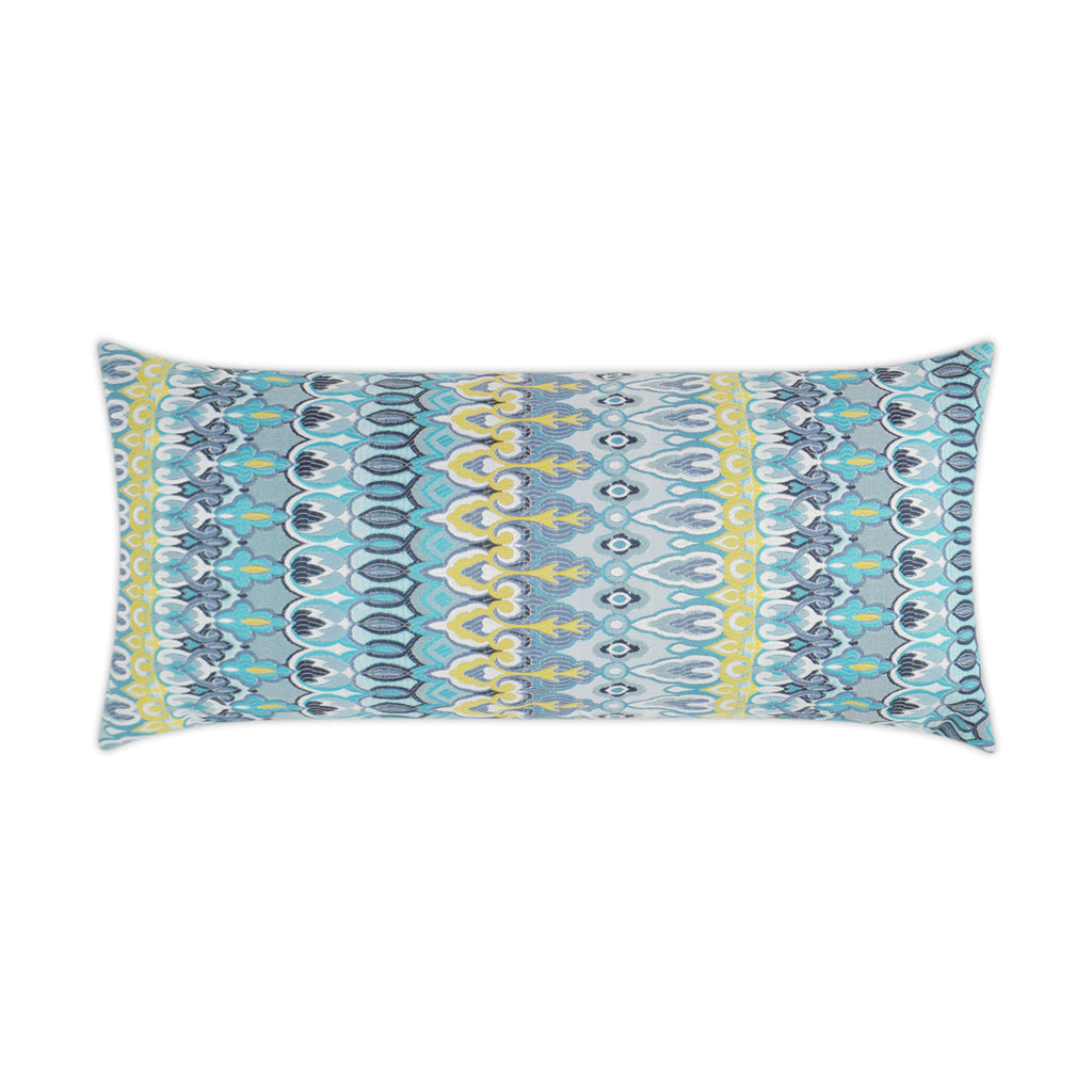Outdoor Kanthum Lumbar Pillow - Turquoise | DV Kap