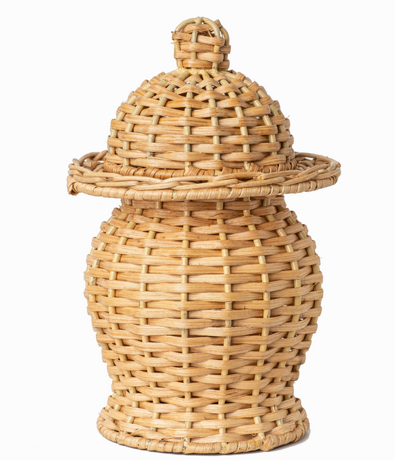 Wicker Ginger Jar Extra Small | Enchanted Home - GLA048