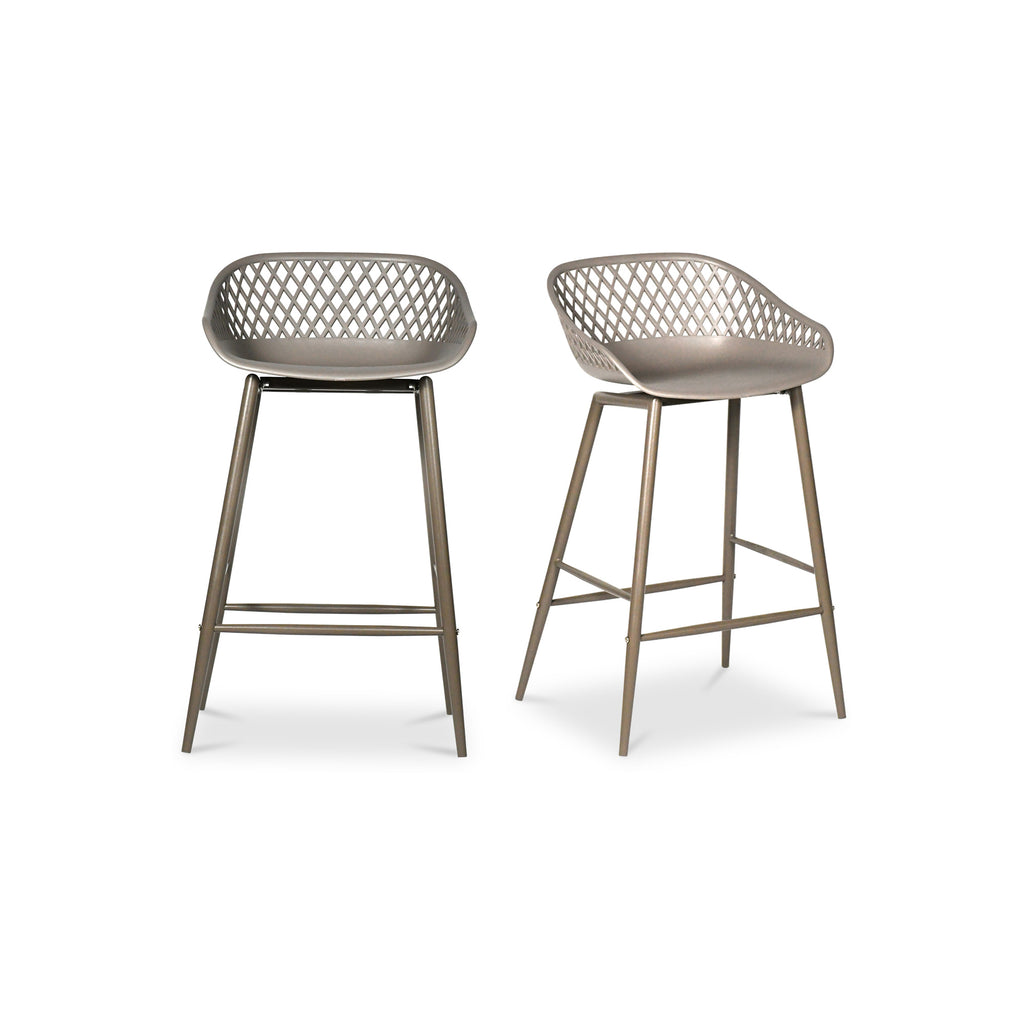 Piazza Outdoor Counter Stool Grey-Set Of Two | Moe's Furniture - QX-1009-15