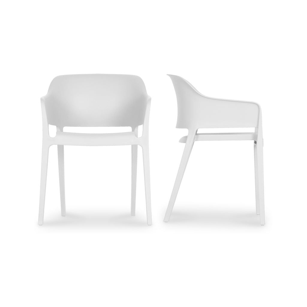 Faro Outdoor Dining Chair White-Set Of Two | Moe's Furniture - QX-1011-18