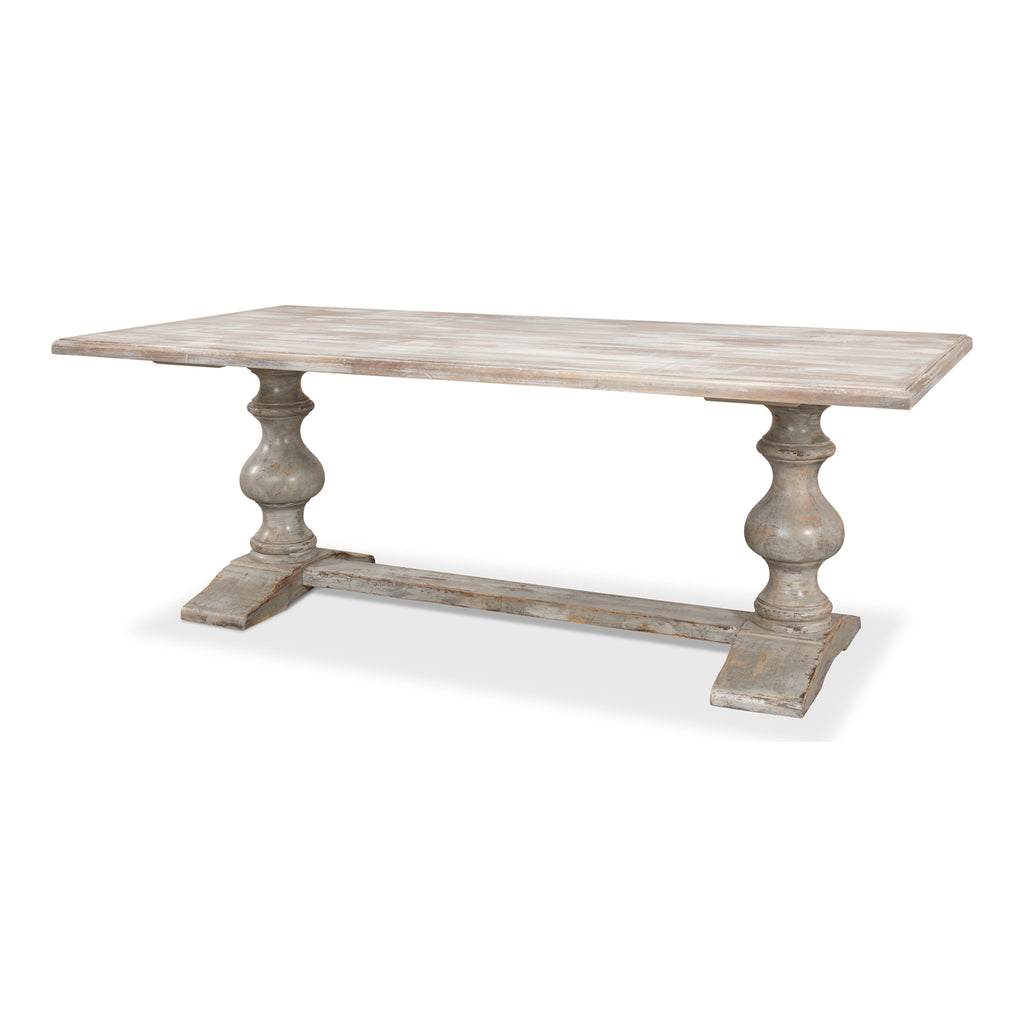 Lionisio Trestle Table Grey Oak | Sarreid Ltd - R085-73