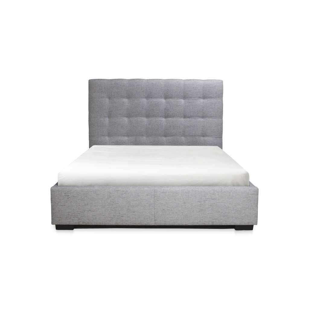 Belle Storage Bed Queen Light Grey Fabric | Moe's Furniture - RN-1000-29