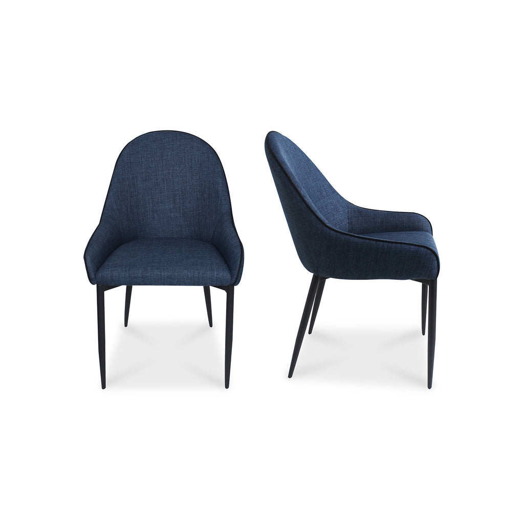 Lapis Dining Chair Dark Blue-Set Of Two | Moe's Furniture - UU-1001-26