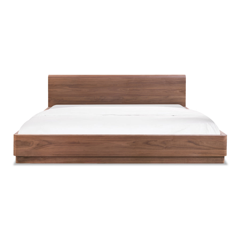 Round Off King Bed Walnut | Moe's Furniture - YR-1006-03