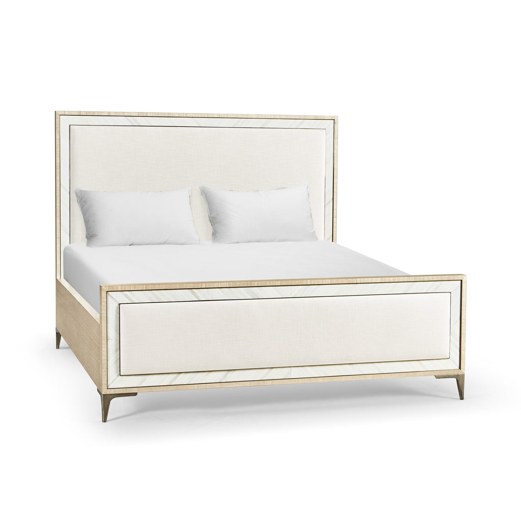Water Tideline Bone & Linen King Upholstered Bed | Jonathan Charles - 001-1-100-KOT