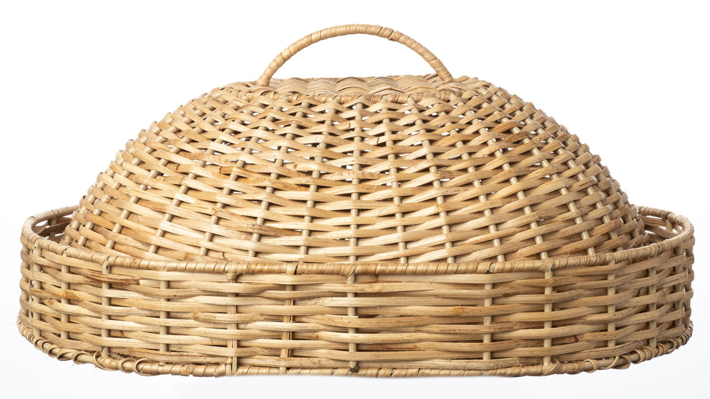 Fabulous New Large Oval Wicker Domed Cloche  | Enchanted Home - GLA107