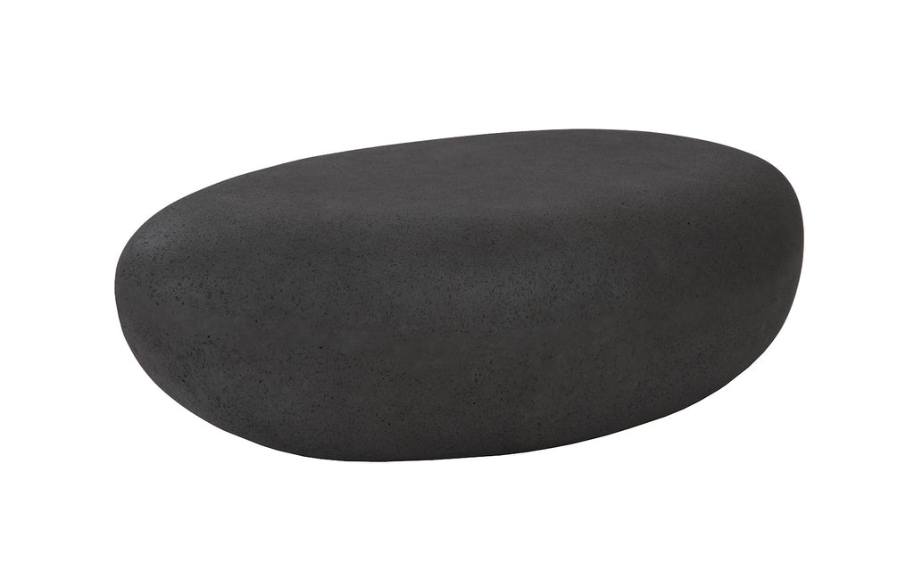 River Stone Coffee Table, Charcoal Stone, Small | Phillips Collection - PH104192