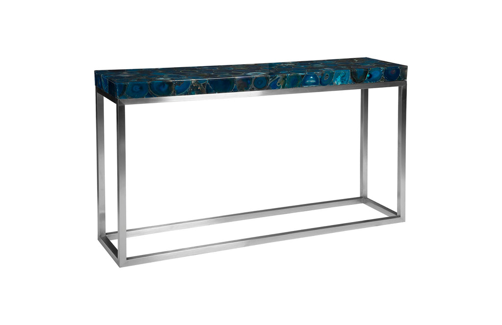 Agate Console Table, Stainless Steel Base | Phillips Collection - CH87919