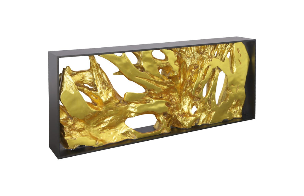 Cast Root Framed Console Table, Wood Frame, Resin, Gold Leaf | Phillips Collection - PH111378