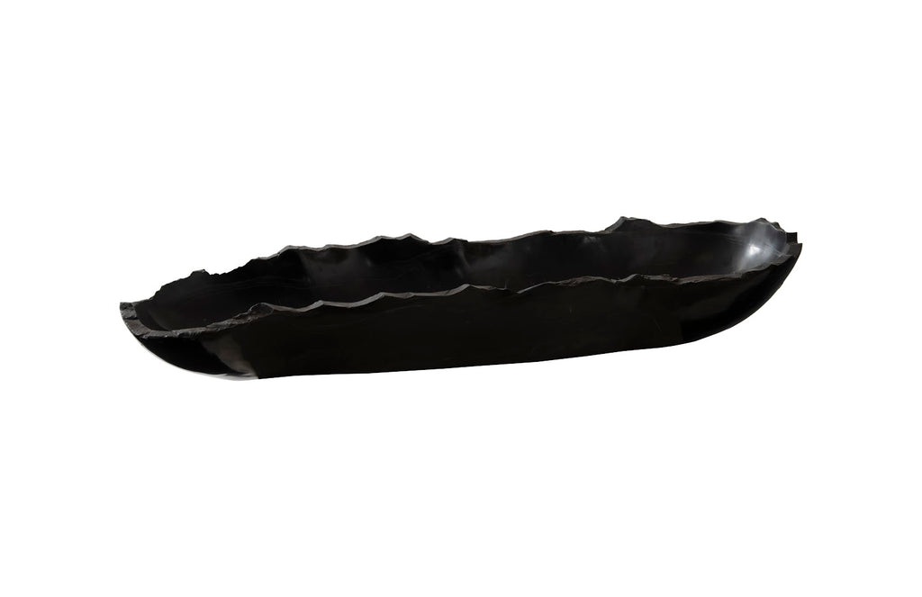 Aragonite Canoe Bowl, Black, Small | Phillips Collection - MX106696
