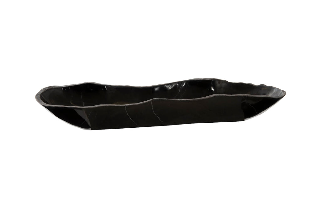Aragonite Canoe Bowl, Black, Medium | Phillips Collection - MX106896