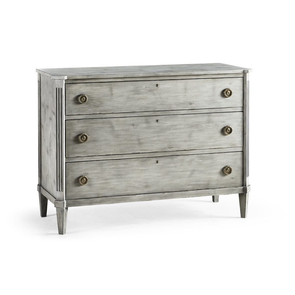 Timeless Aeon Swedish Drawer Chest In Antiqued Grey | Jonathan Charles - 003-3-269-GAW
