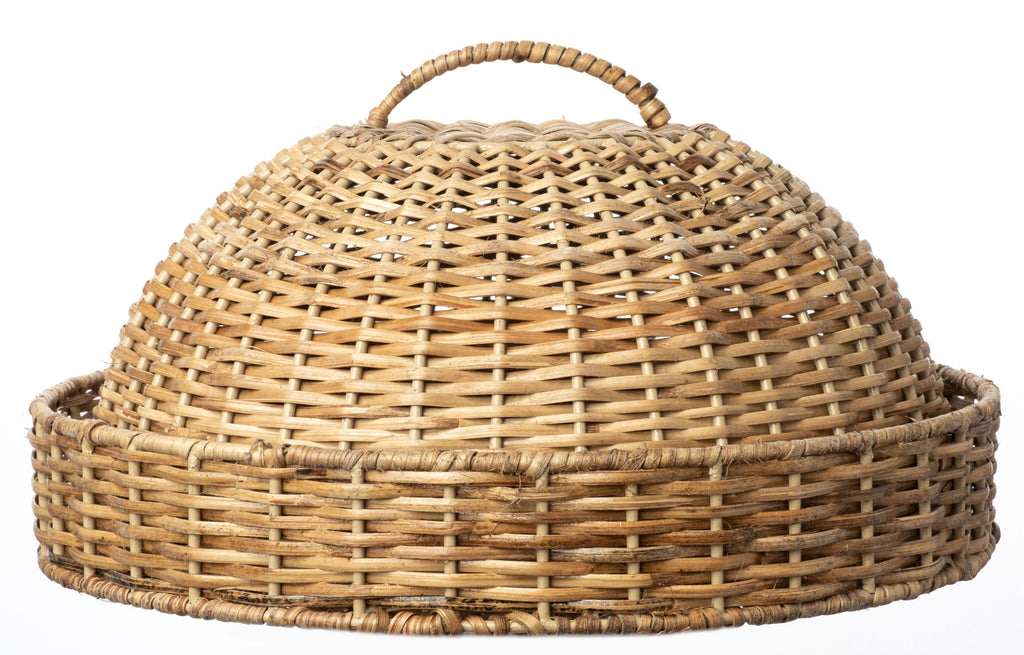 Fabulous New Round Wicker Domed Cloche  | Enchanted Home - GLA105