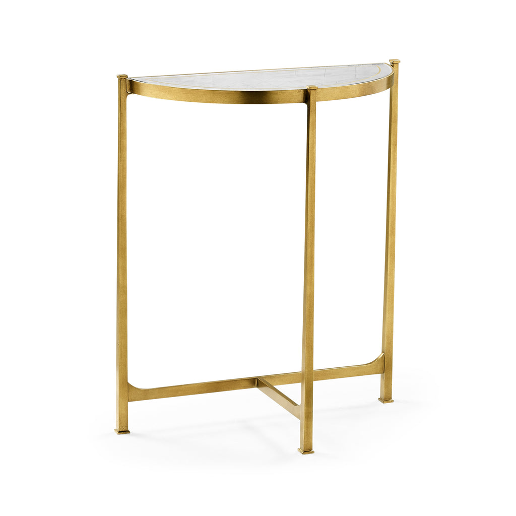 Luxe Small Half Moon Console Table | Jonathan Charles - 494180-G