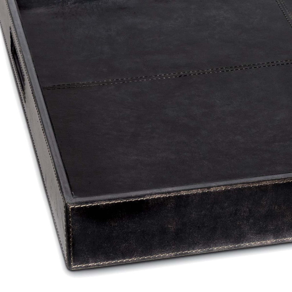 Regina Andrew Derby Square Leather Tray (Black)