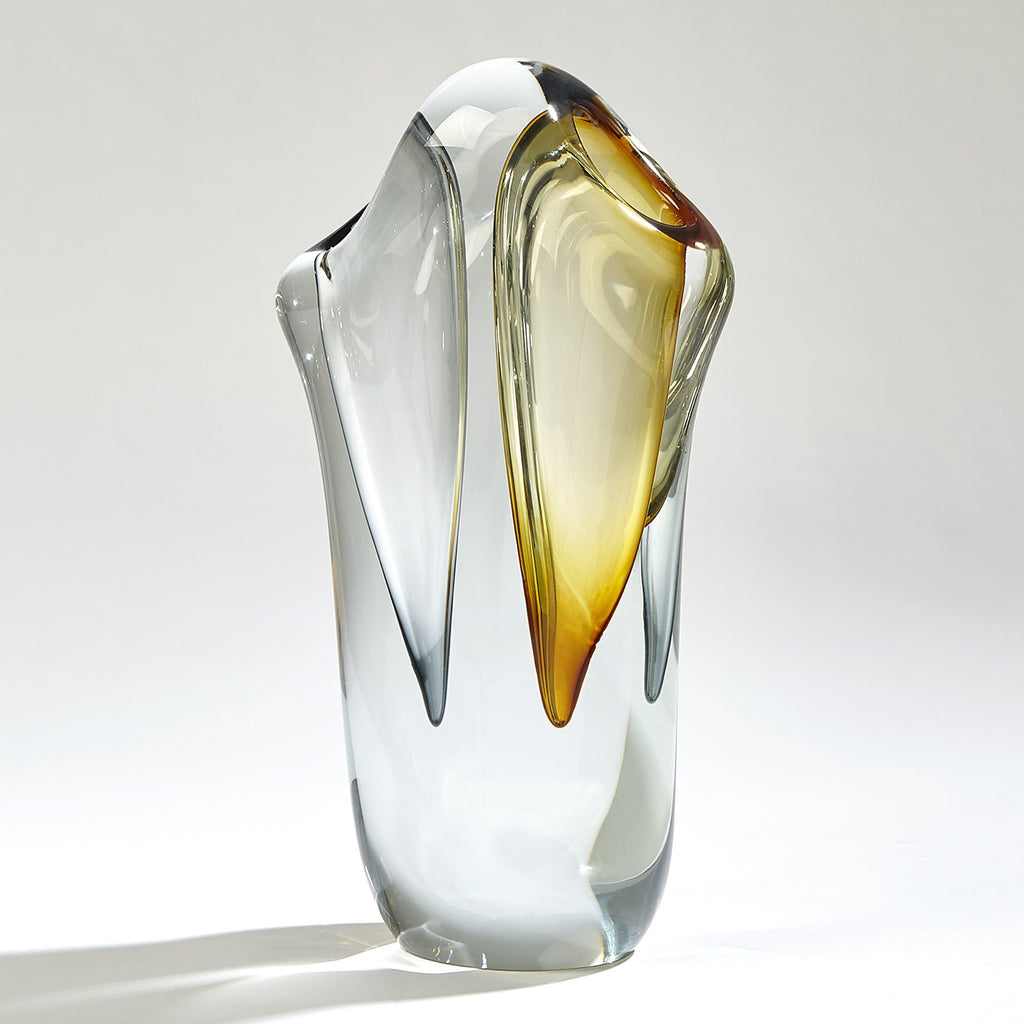 Duet Vase-Amber/Grey-Lg | Global Views - 7.80623