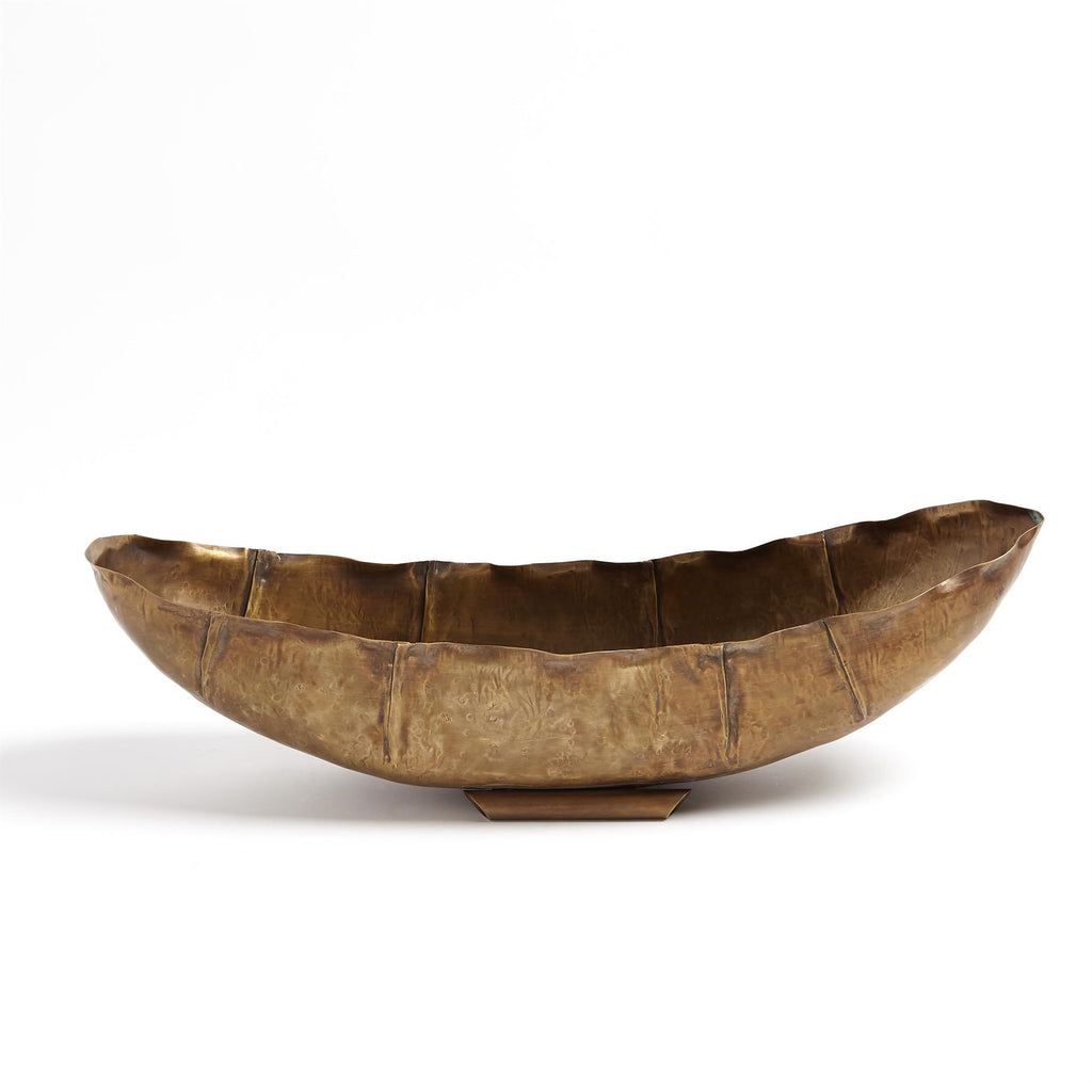 Larkin Bowl-Antique Brass-Lg | Global Views - 7.91285