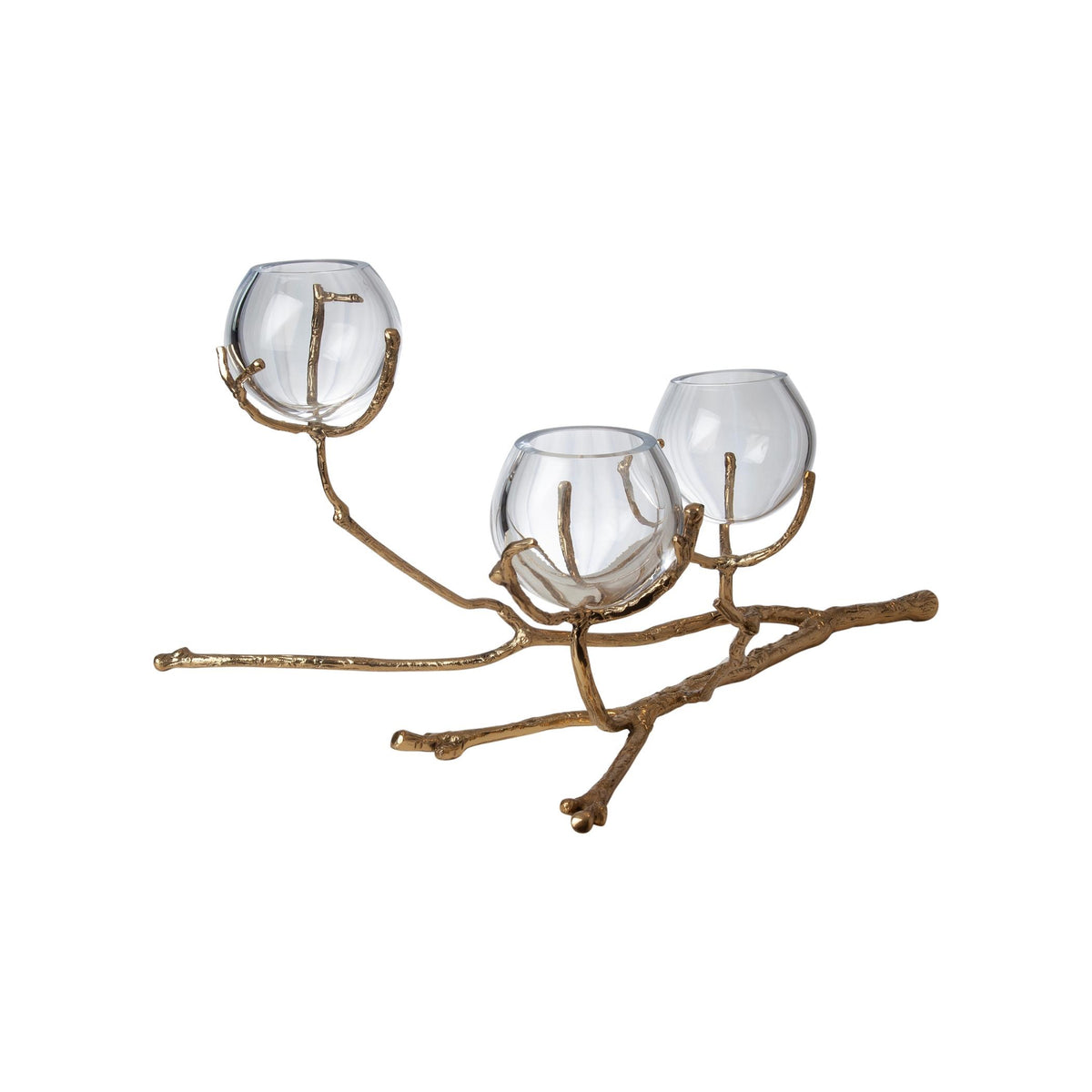 Twig 3 Vase Holder-Brass | Global Views - 9.92654