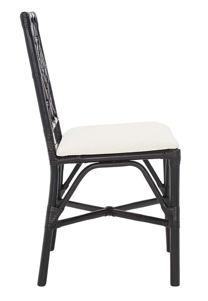 Safavieh Bhumi Accent Chair W/ Cushion (Set of 2) - Black/White