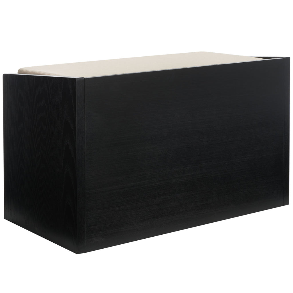 Safavieh Percy Storage Bench - Black / Beige