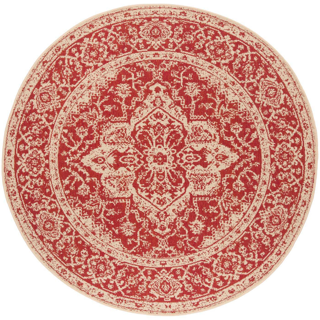 Safavieh Beach House Rug Collection: BHS137Q - Red / Creme