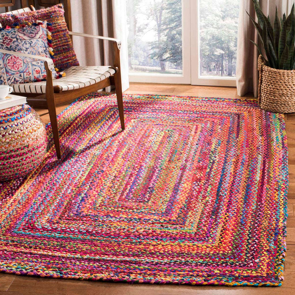 Safavieh Braided Rug Collection BRD210A - Red / Multi