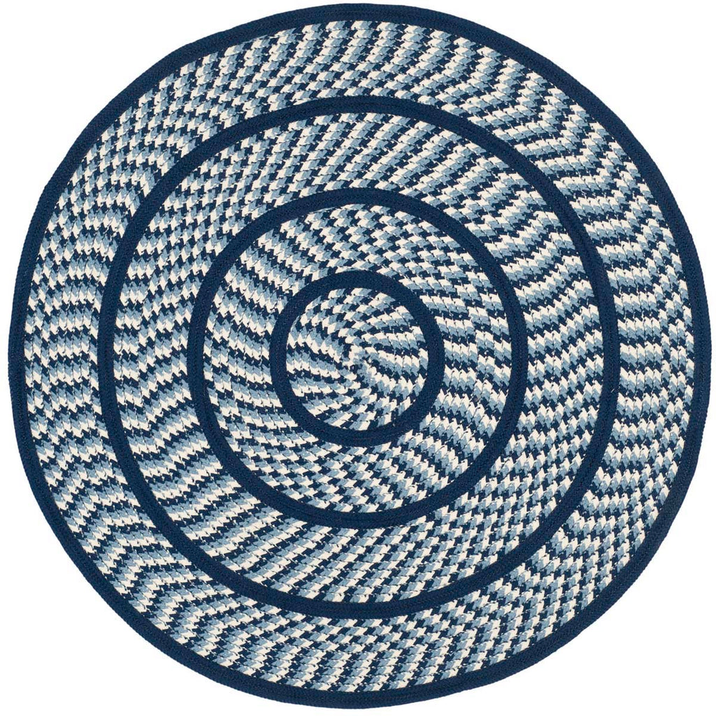 Safavieh Braided Rug Collection BRD401D - Ivory / Navy