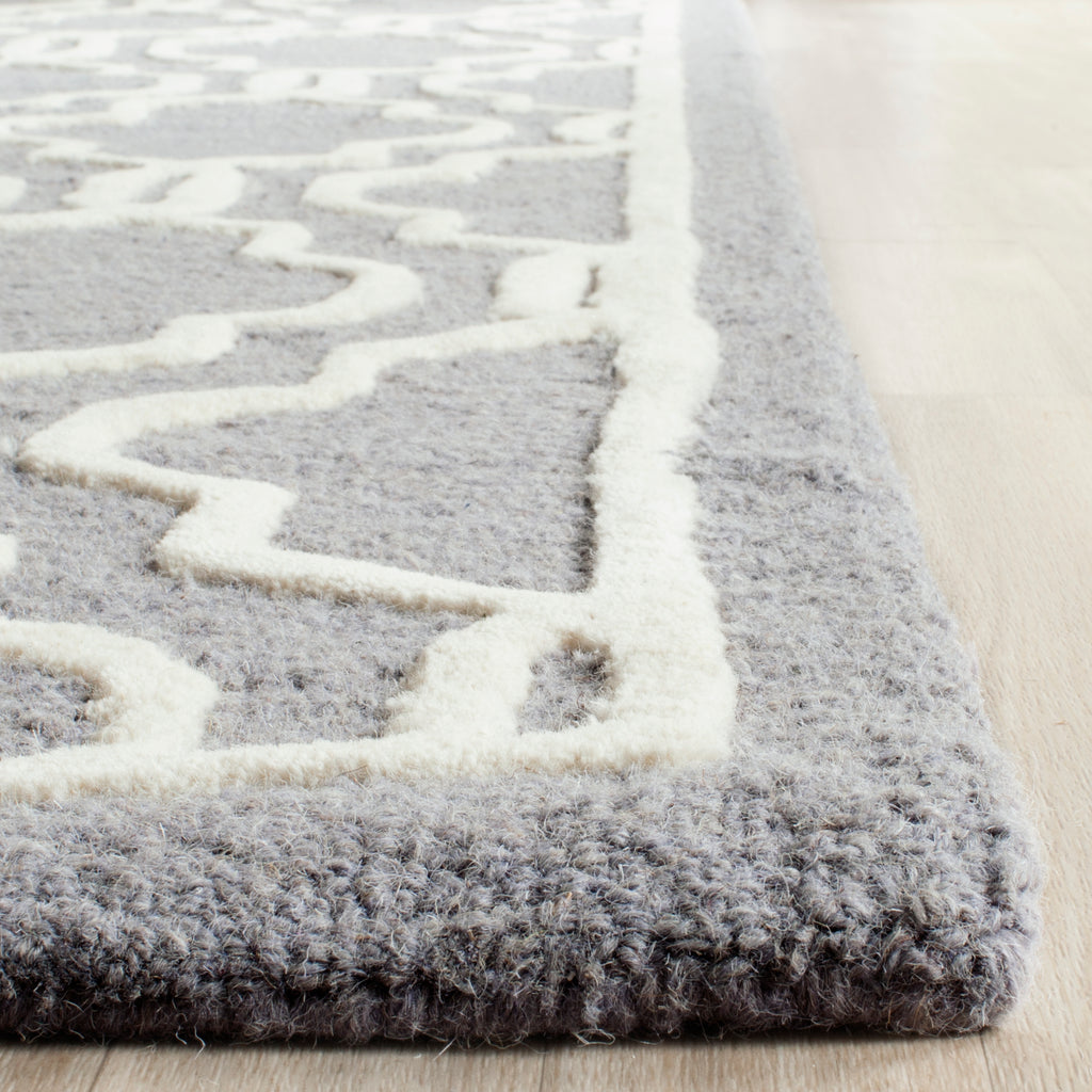 Contemporary Accent Rug, CAM131D, 60 X 91 cm in Silver / Ivory