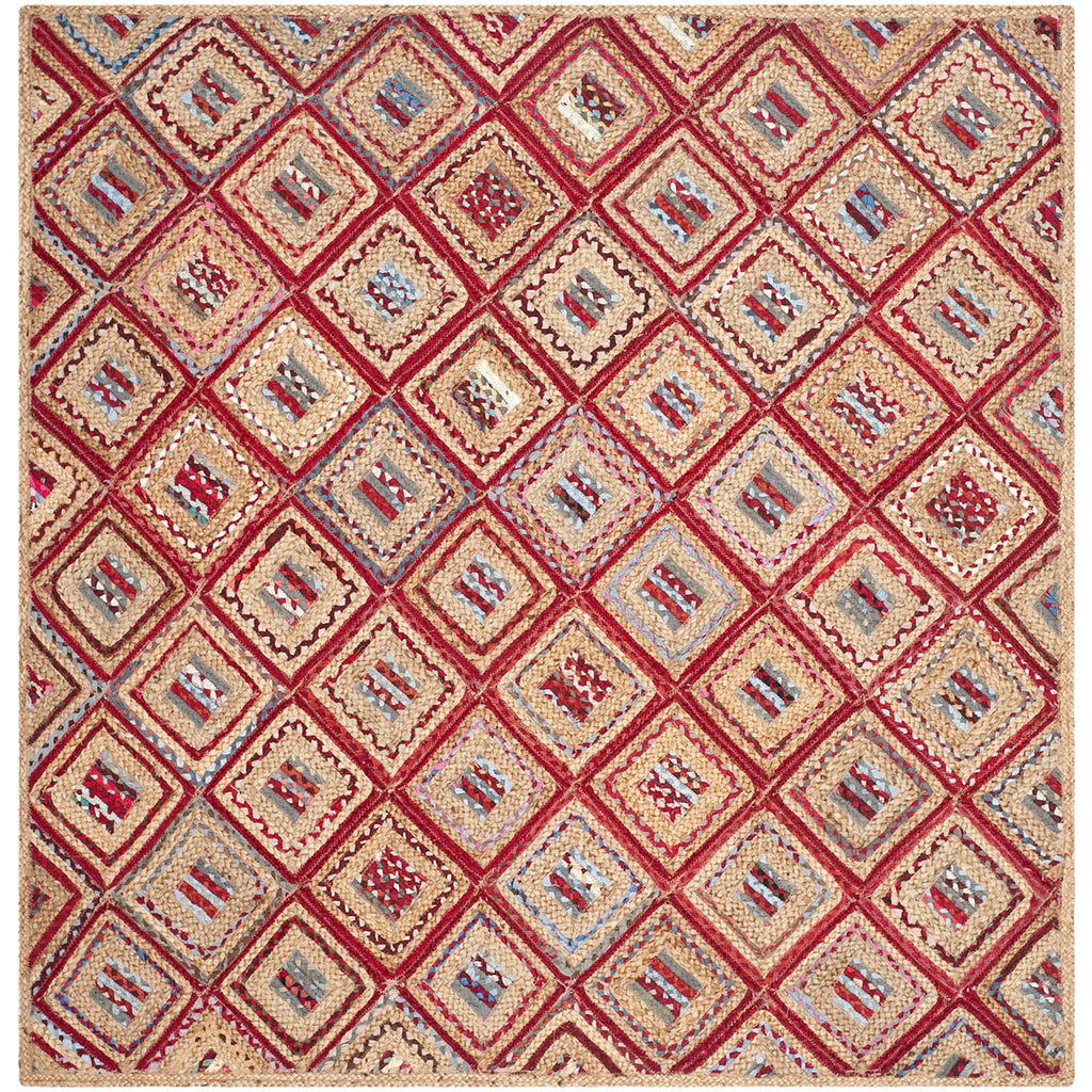 Safavieh Cape Cod Rug Collection CAP354B - Natural / Red