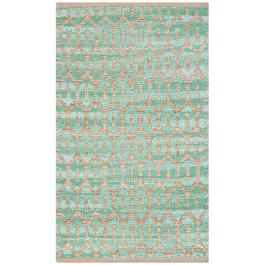 Safavieh Cape Cod Rug Collection CAP864D - Natural / Teal